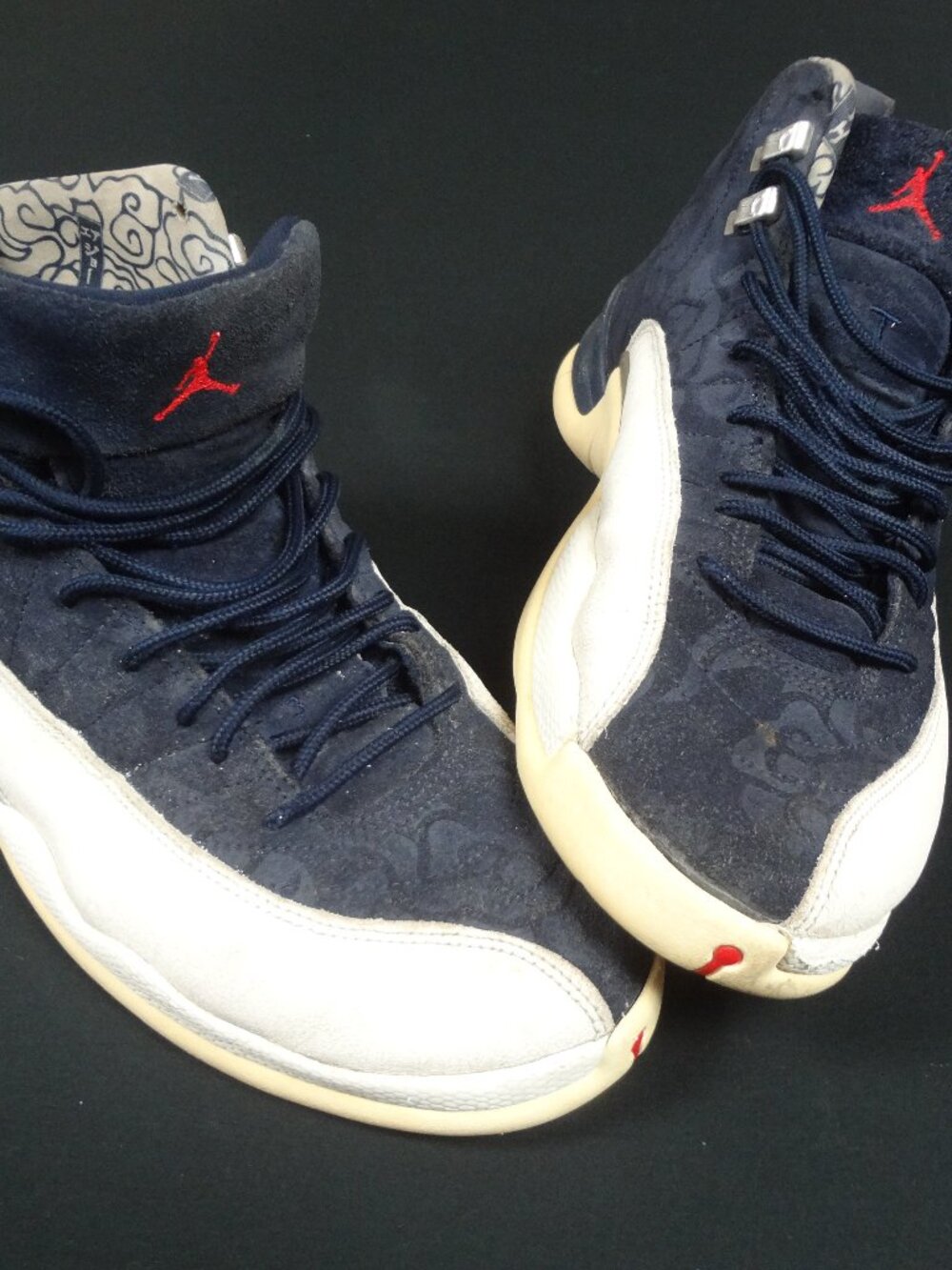 AIR JORDAN 12 RETRO INTERNATIONAL FLIGHT NAVY SAIL SNEAKERS BV8016-445 MENS 12